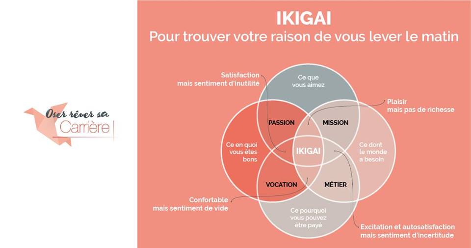 Trouver son Ikigai grâce à des test et à la définition de l'Ikigai